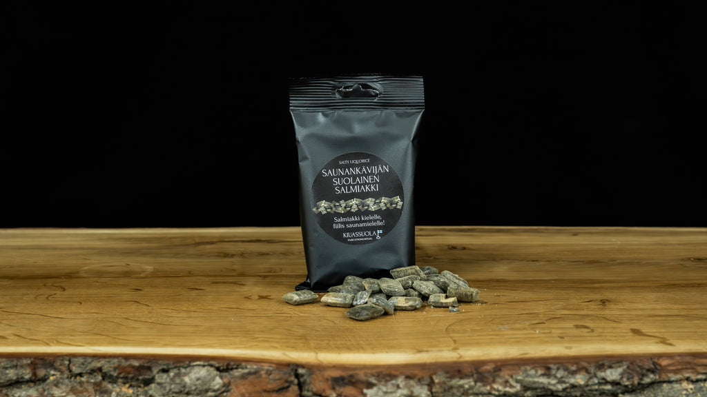 Kiuassuola Saunankävijän suolainen salmiakki 80g