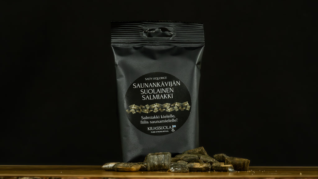 Kiuassuola Saunankävijän suolainen salmiakki 80g