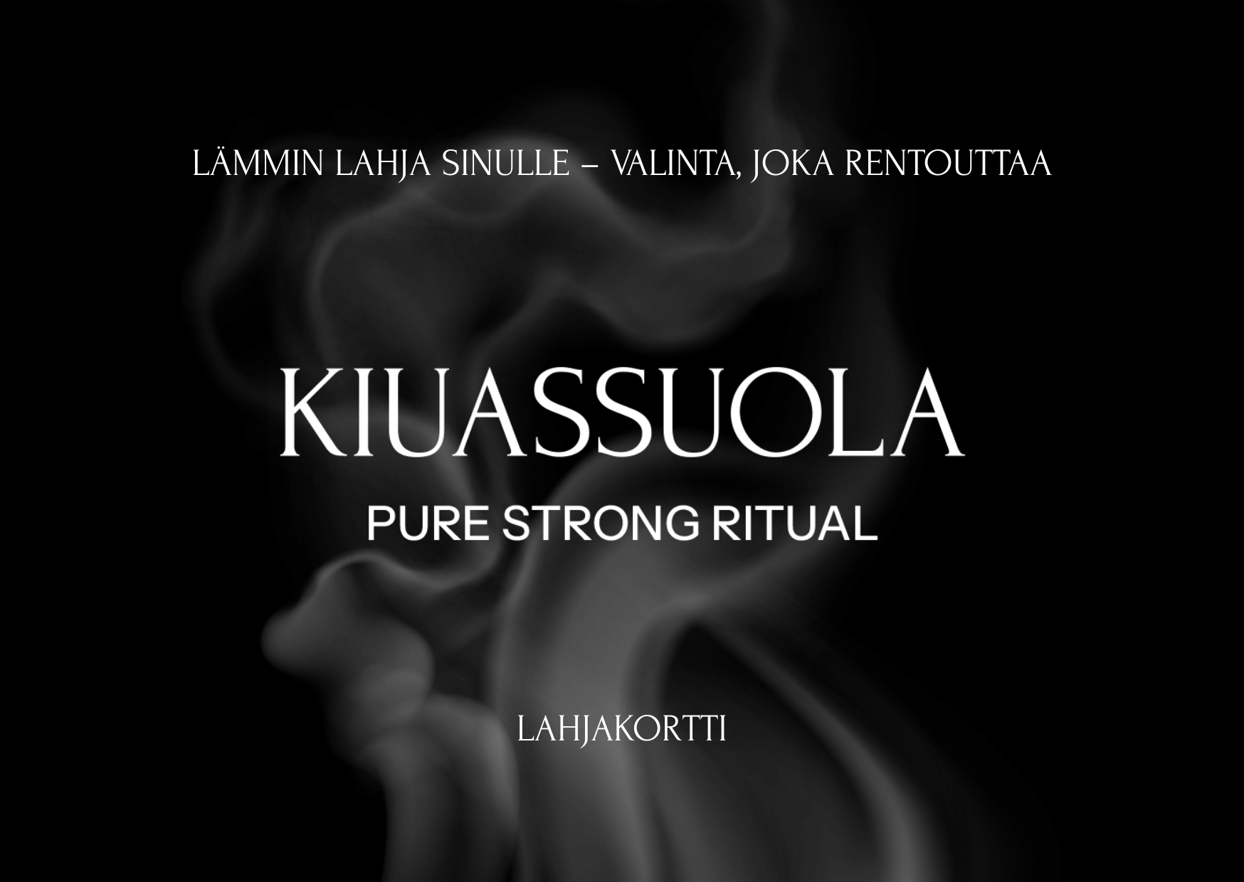 Lämmin lahja -lahjakortti, valinta joka rentouttaa!