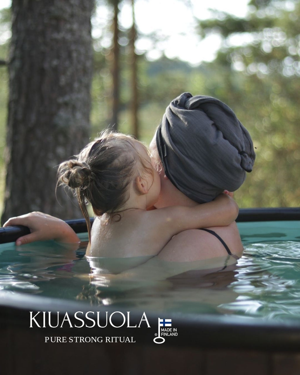 Kiuassuolan pyyheturbaani, yksi koko sopii lapselle ja aikauiselle lenkin ansiosta.